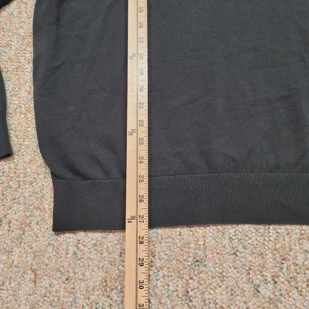 Lacoste Sweater Mens‎ 6 XL Black V Neck Pullover Classic Fit Preppy Crocodile